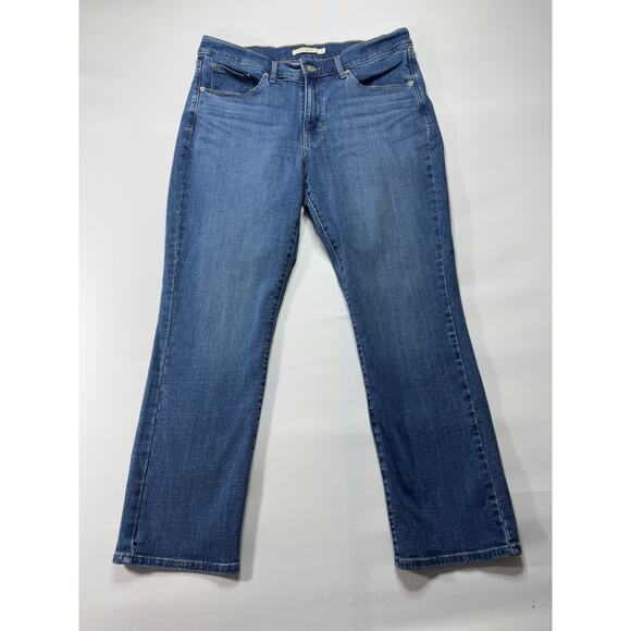 Levi's Women's Classic Straight Leg Blue Denim Jeans - Size 12S (32x27) - Picture 1 of 9